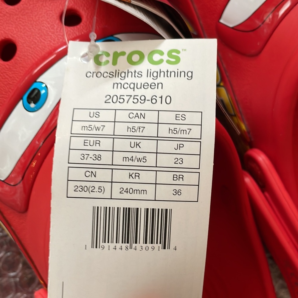 limited edition Cars lightning mcqueen adult crocs - Picture 2 of 3